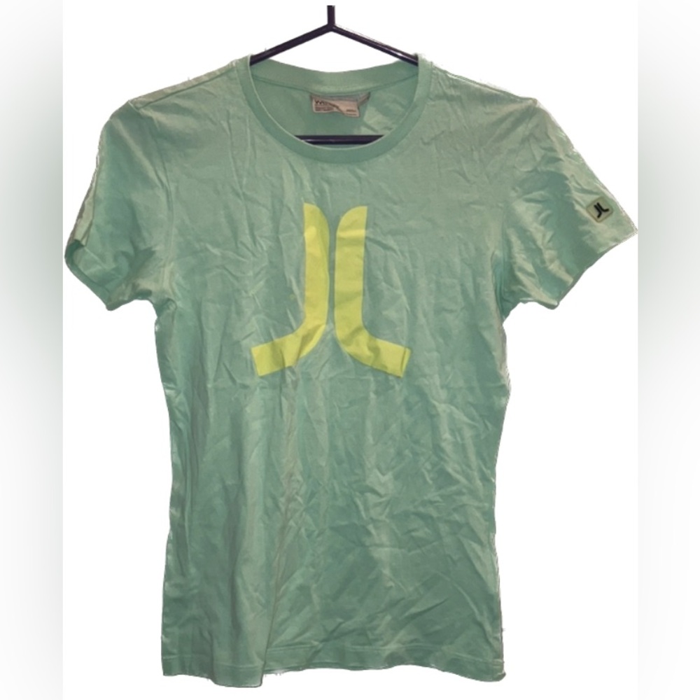 Green WESC T-Shirt with Yellow Logo